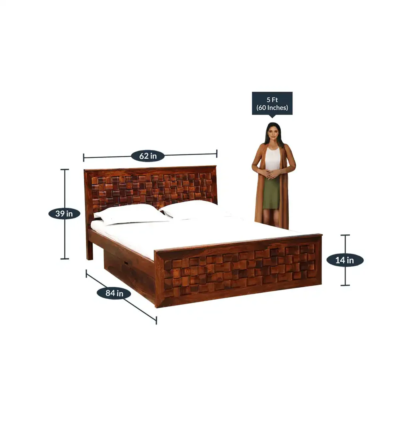 Plushio Wooden Bed Design With Drawer Storage Bed By Sarve Furniture - Image 9