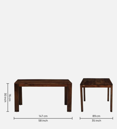 Premium Wooden Dining Set with Elegant Finish and Smooth Upholstery for Seating - Image 7
