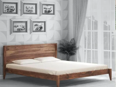Sturdy build wooden bed without storage by Sarve Furniture – durable solid wood bed frame