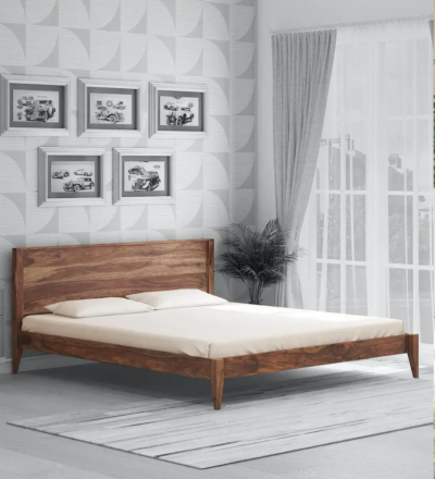 Sturdy build wooden bed without storage by Sarve Furniture – durable solid wood bed frame