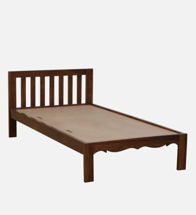 Vintage Sheesham Single Bed with Carved Footboard By Sarve Furniture - Image 3