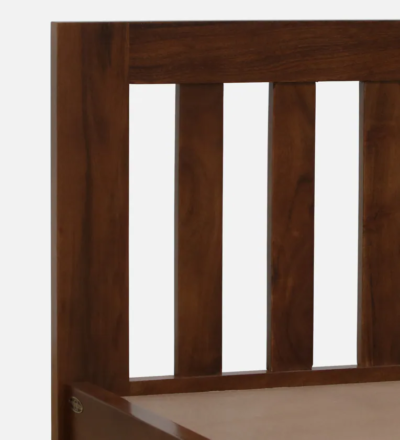 Vintage Sheesham Single Bed with Carved Footboard By Sarve Furniture - Image 4