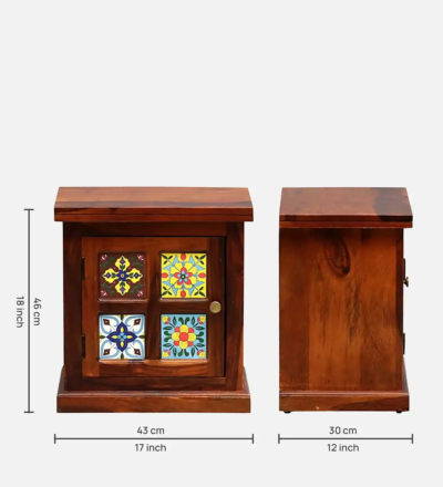 Calmest Bedside Table Sheesham Wood With Drawer By Sarve Furniture - Image 9