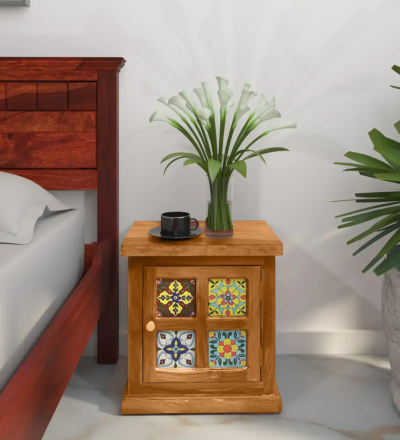 Calmest Bedside Table Sheesham Wood With Drawer By Sarve Furniture - Image 7
