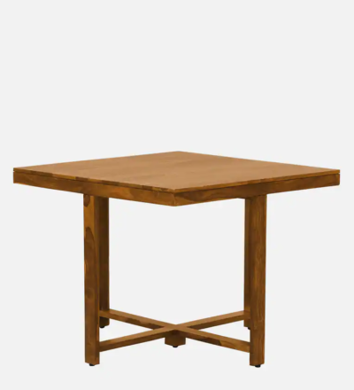 Neutral Finish Dining Set with Carved Table and Four Comfortable Wooden Chairs - Image 3