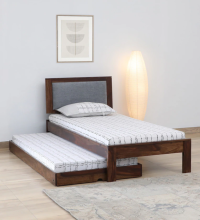 Srevik Sheesham Wood Single Bed With Trundle By Sarve Furniture