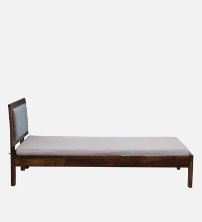 Bedroom Single Bed with Elegant Headboard in Sheesham By Sarve Furniture - Image 3