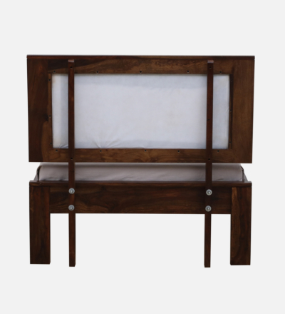 Bedroom Single Bed with Elegant Headboard in Sheesham By Sarve Furniture - Image 4