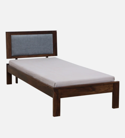 Bedroom Single Bed with Elegant Headboard in Sheesham By Sarve Furniture - Image 7