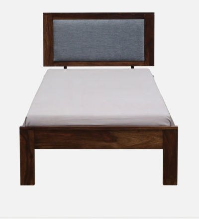 Bedroom Single Bed with Elegant Headboard in Sheesham By Sarve Furniture - Image 8