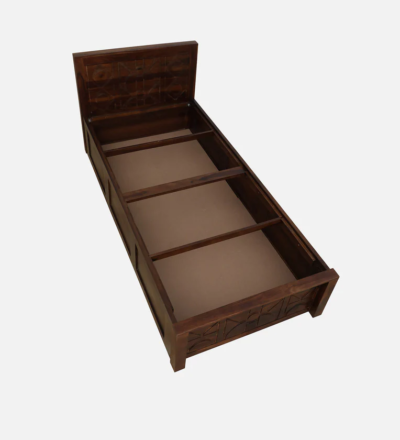 Indian Single Bed in Sheesham for PG and Student Rooms By Sarve Furniture - Image 7