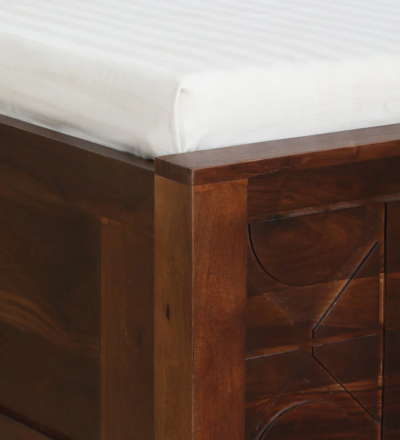Indian Single Bed in Sheesham for PG and Student Rooms By Sarve Furniture - Image 9