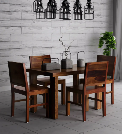 Classic Dining Set with Bench Seating and Sheesham Wood Table Design - Image 11