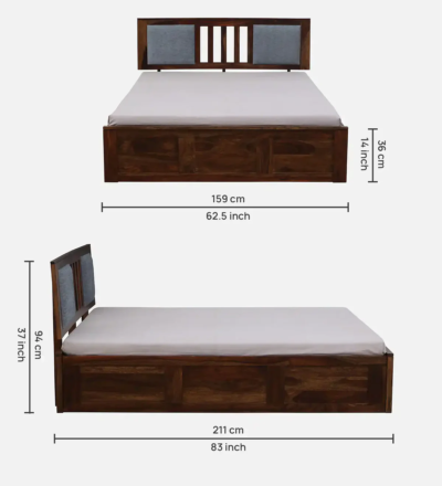 Sukund Sheesham Wood Storage Bed By Sarve Furniture - Image 10