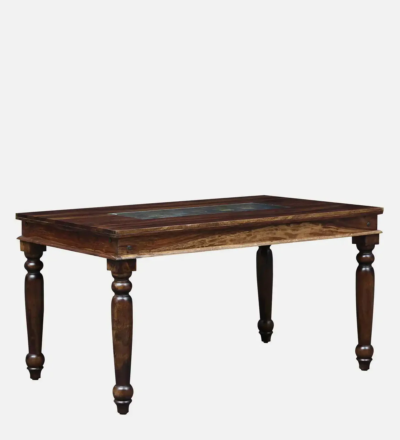 Compact Dining Set 6 Seater with High Back Chairs and Small Rectangular Table - Image 7