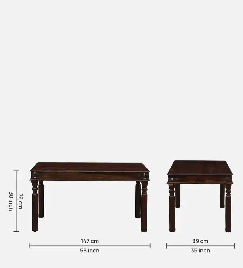Vintage Style Dining Table Set with Classic Polish and Solid Top Surface - Image 7