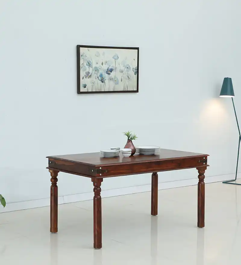 Vintage Style Dining Table Set with Classic Polish and Solid Top Surface - Image 3