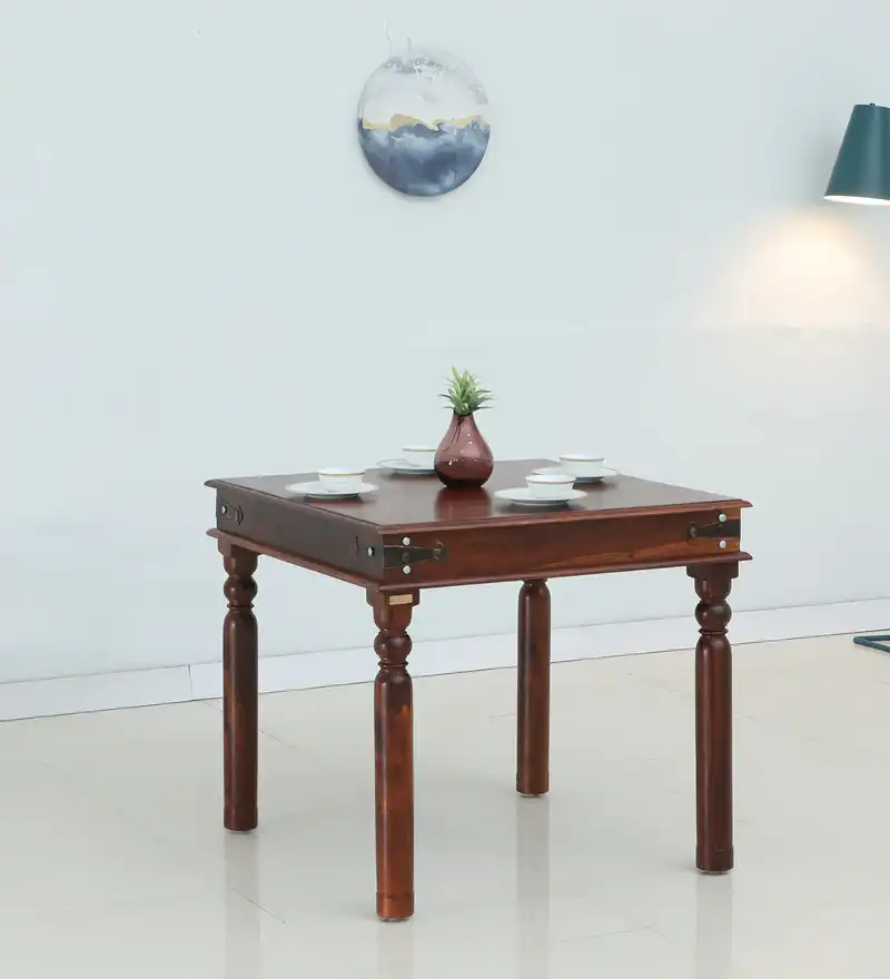 Vintage Style Dining Table Set with Classic Polish and Solid Top Surface - Image 9
