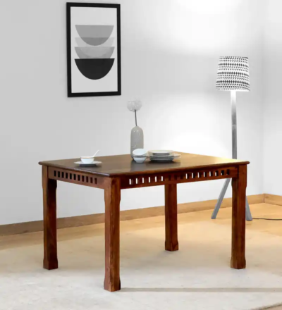 Premium Wood Dining Table for Daily Use with Strong and Stylish Base - Image 6