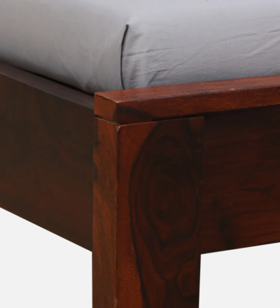 Elegant Single Bed in Natural Sheesham for Studio Apartments By Sarve Furniture - Image 9