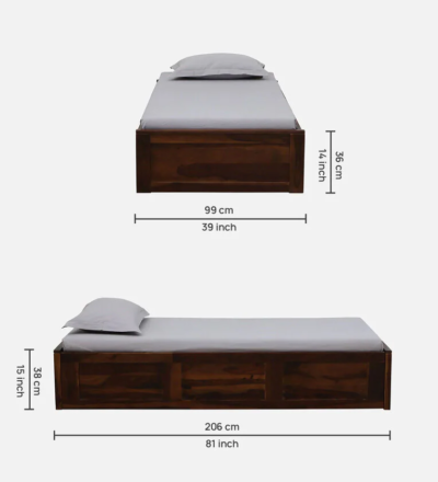 Minimalist Wooden Single Bed for Small Bedroom Spaces By Sarve Furniture - Image 10