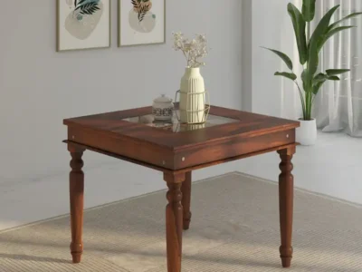 Elegant wooden dining table set for modern homes and urban kitchen use