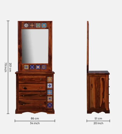 Solid Wood Dressing Table for Bedroom By Sarve Furniture Online - Image 8