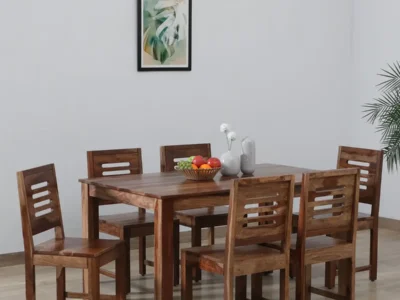 Solid Wood 6 Seater Dining Table Set By Sarve Furniture