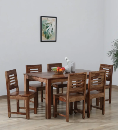 Solid Wood 6 Seater Dining Table Set By Sarve Furniture