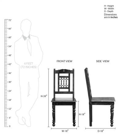 Solid Wood Dining Set for Six People with Comfortable Seating Arrangement - Image 6