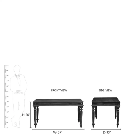 Solid Wood Dining Set for Six People with Comfortable Seating Arrangement - Image 5