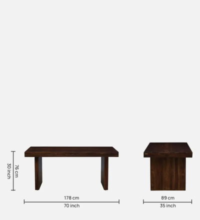 Elegant Wooden Dining Set 6 Seater for Modern Homes with Polished Natural Finish - Image 9