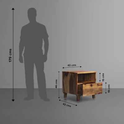 Nexon Bedside Table Solid Wood By Sarve Furniture - Image 8