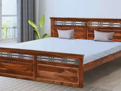 Flyword Wooden Bed Without Storage by Sarve Furniture, featuring a sleek, minimalist design and high-quality wood construction, perfect for modern bedroom decor."