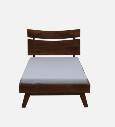 Minimal Design Single Bed with Slatted Sheesham Headboard - Image 6