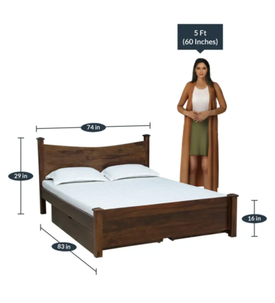 Royal Rest Canopy Bed Storage Bed Buy Wooden Bed India In Sarve Furniture - Image 7