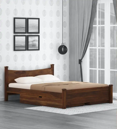 Royal Rest Canopy Bed Storage Bed Buy Wooden Bed India In Sarve Furniture - Image 3