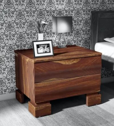 Kalsi Sheesham Wood Bedside Table - Image 2