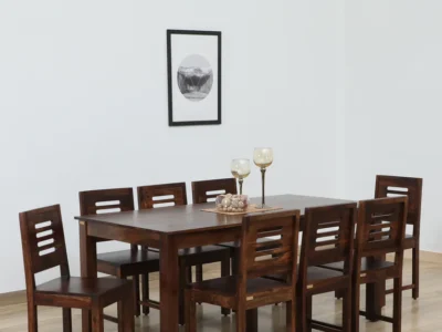 Strong Wooden Dining Table with Comfort Seating and Smooth Surface Finish