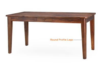Elegant Home Dining Table Set Teak Wood with Four Soft Padded Dining Chairs - Image 5