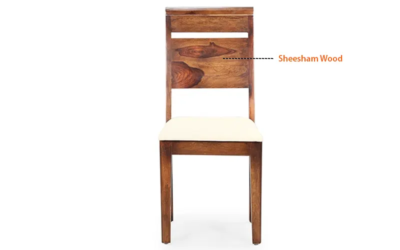 Elegant Home Dining Table Set Teak Wood with Four Soft Padded Dining Chairs - Image 6