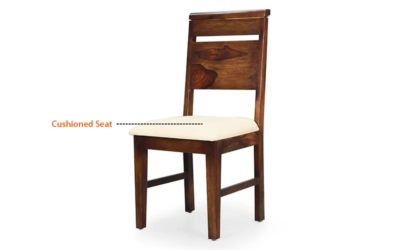 Elegant Home Dining Table Set Teak Wood with Four Soft Padded Dining Chairs - Image 7