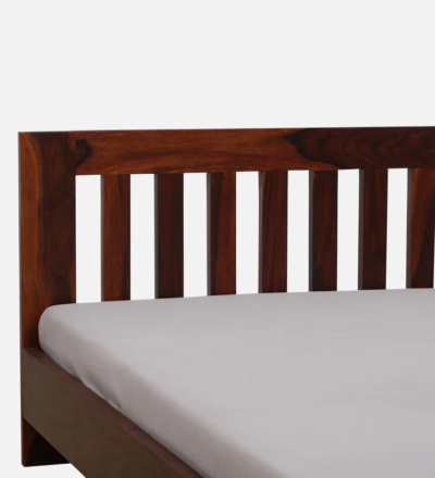 Sturdy Single Bed for Teenagers in Sheesham Wood with Polished Headboard - Image 3