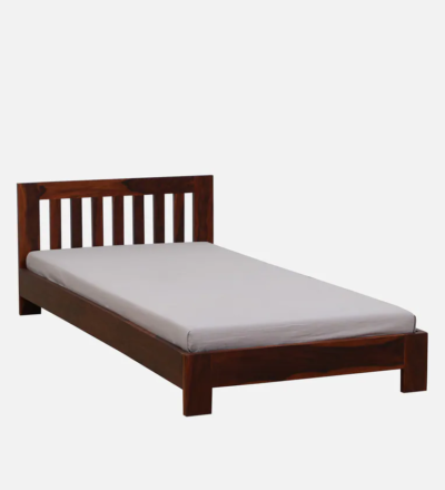 Sturdy Single Bed for Teenagers in Sheesham Wood with Polished Headboard - Image 4