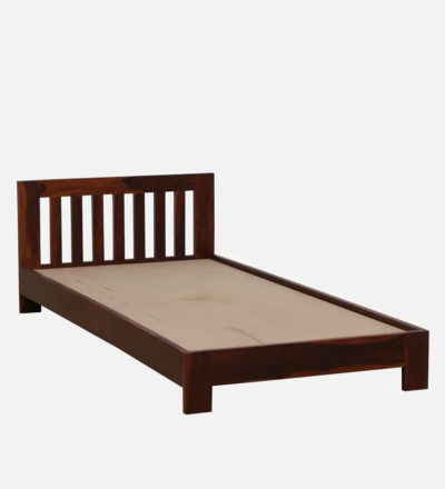 Sturdy Single Bed for Teenagers in Sheesham Wood with Polished Headboard - Image 7
