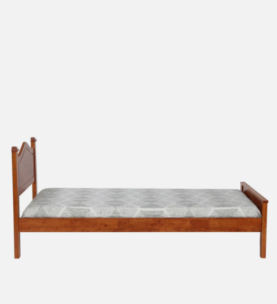 Sleek Single Bed in Sheesham with Matte Polish and Supportive Frame - Image 3
