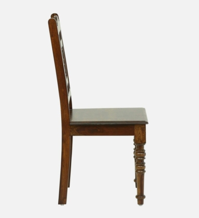 Minimalist Teak Dining Set with Slim Legs and Simple Upholstered Chair Look - Image 3