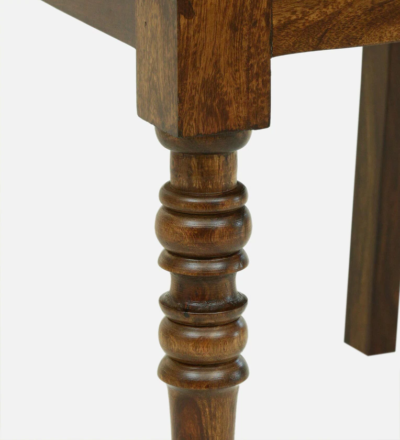 Minimalist Teak Dining Set with Slim Legs and Simple Upholstered Chair Look - Image 7