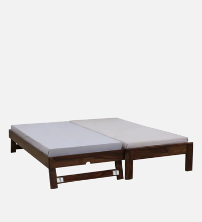 Designer Leg Single Bed in Sheesham With Trundle By Sarve Furniture - Image 9
