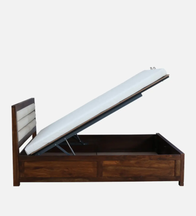 Roscow Sheesham Wood Bed Hydraulic Storage For Bedroom By Sarve Furniture - Image 6